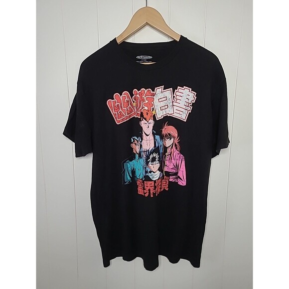YuYu Hakusho Anime Manga T-shirt Tee Black Size XL Short Sleeve - Picture 1 of 8